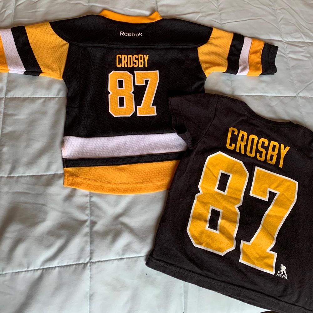 EUC Sidney Crosby NHL Jersey and Tee, Child’s